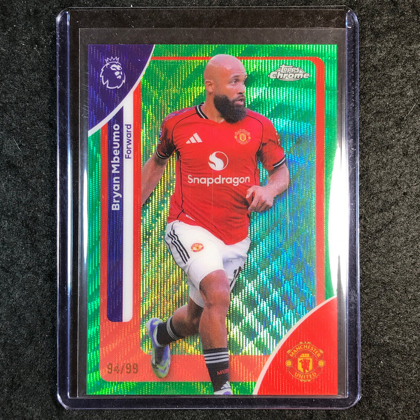 2026 Topps Chrome Premier League EPL BRYAN MBEUMO Green Wave 94/99 #131