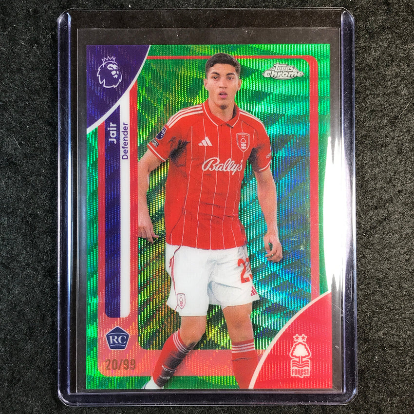 2026 Topps Chrome Premier League EPL JAIR Rookie Green Wave 20/99 #159