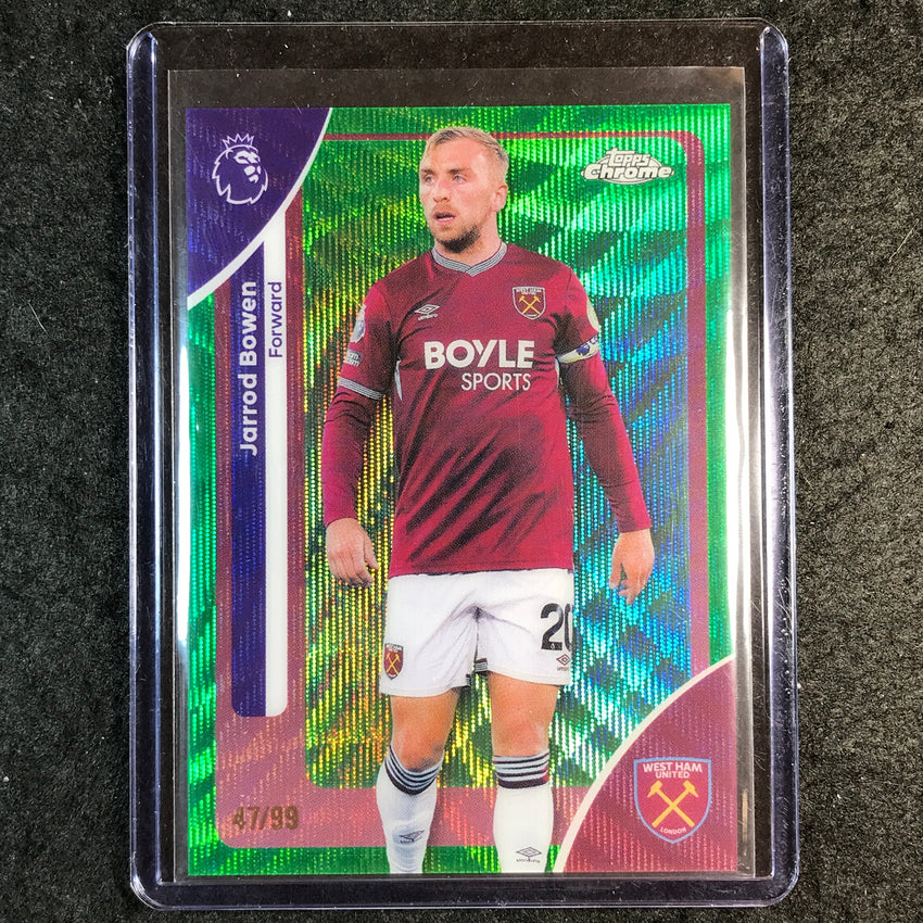 2026 Topps Chrome Premier League EPL JARROD BOWEN Green Wave 47/99 #182