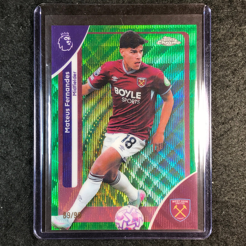 2026 Topps Chrome Premier League EPL MATEUS FERNANDES Green Wave 89/99 #183