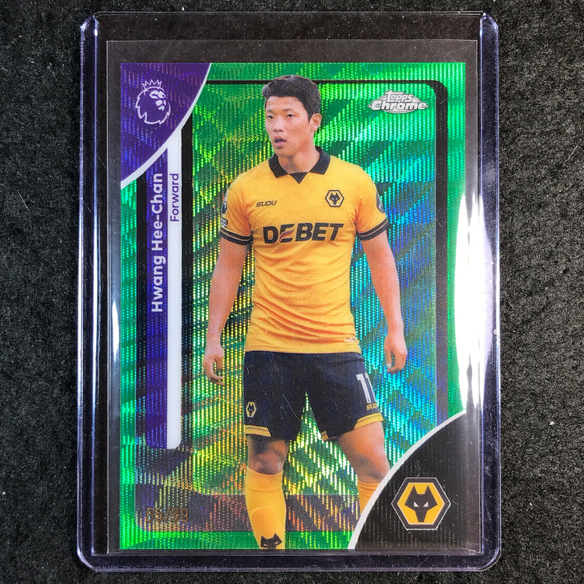 2026 Topps Chrome Premier League EPL HWANG HEE-CHAN Green Wave 65/99 #196