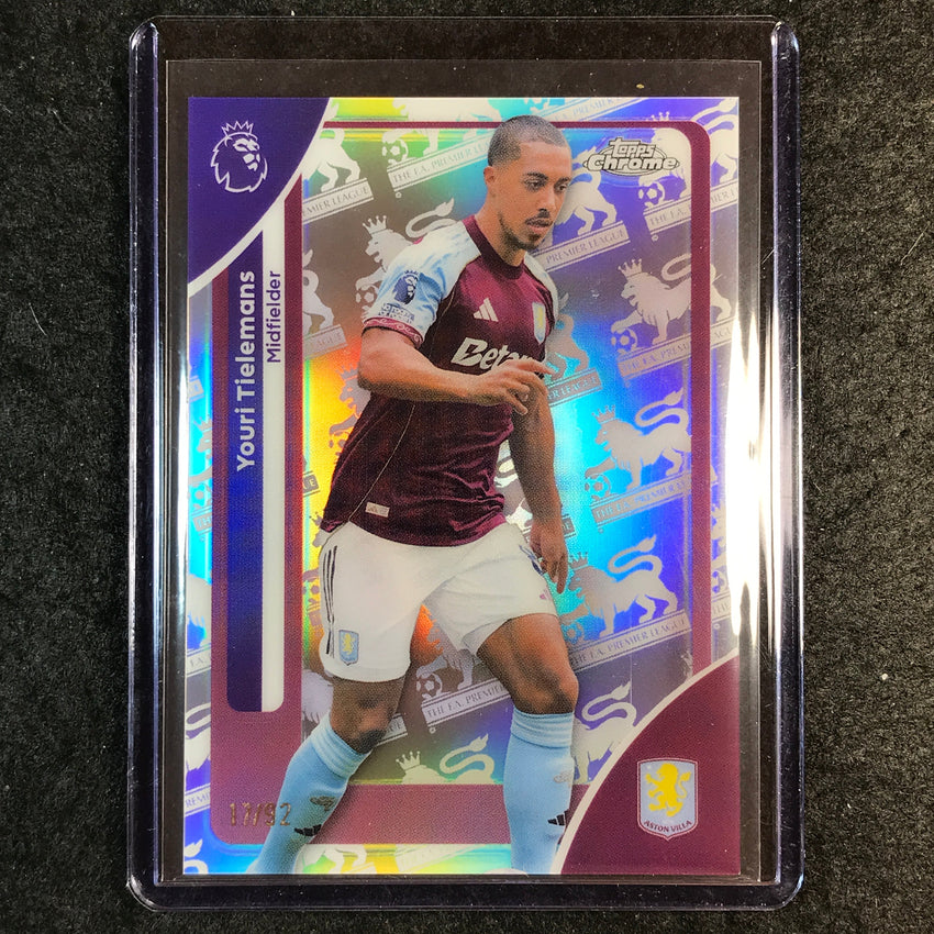 2026 Topps Chrome Premier League EPL YOURI TIELEMANS Retrofractor 17/92 #25