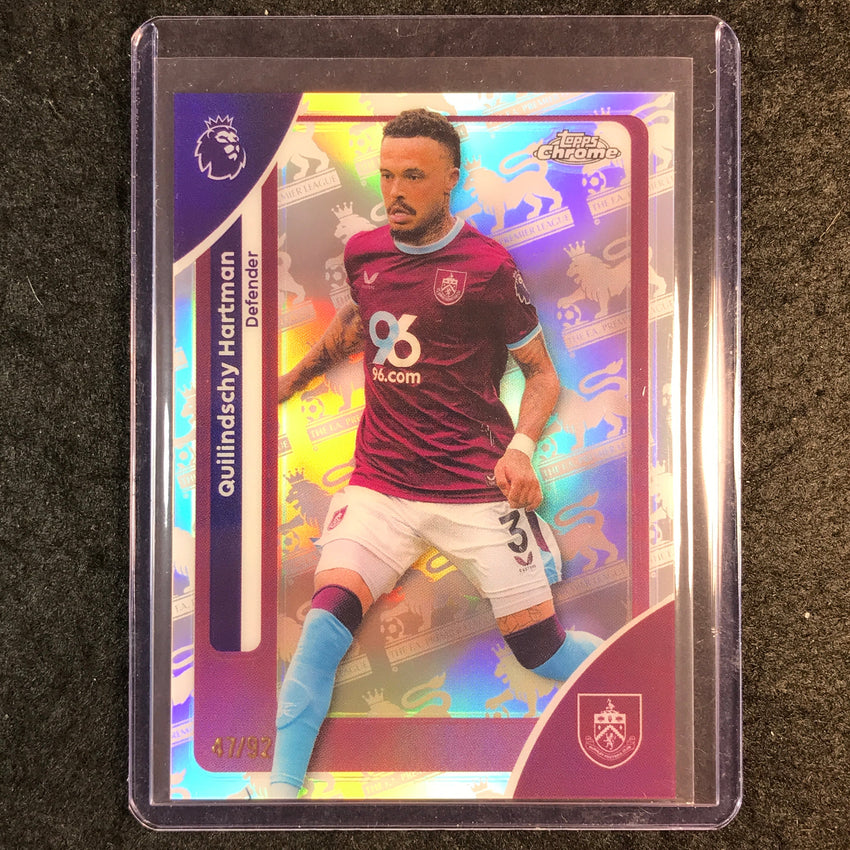 2026 Topps Chrome Premier League EPL QUILINDSCHY HARTMAN Retrofractor 47/92 #59