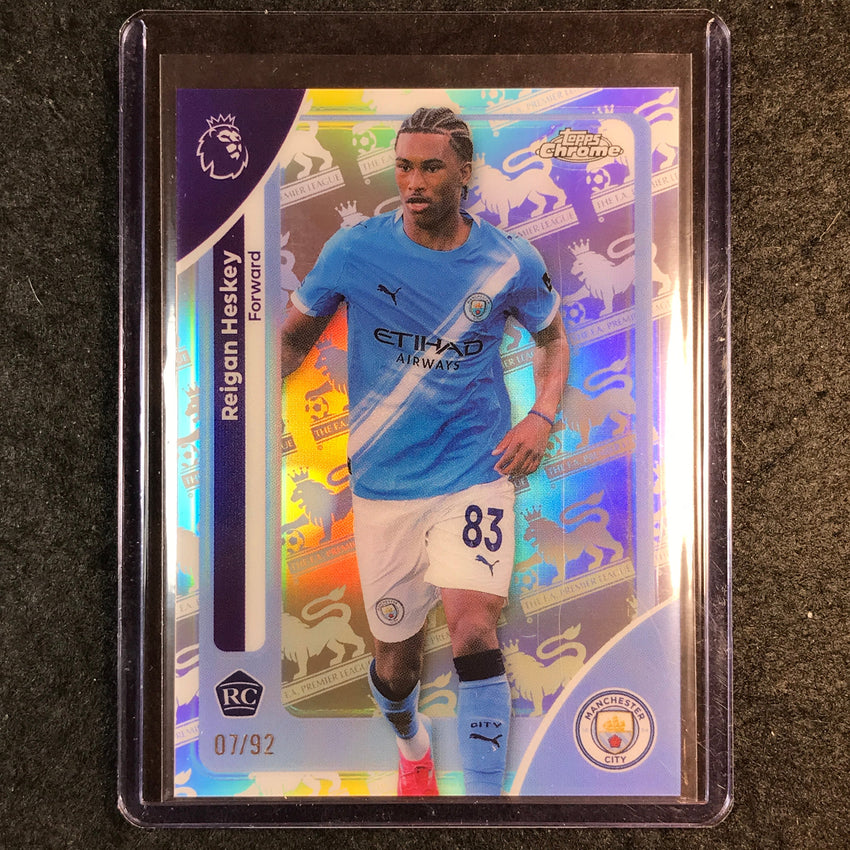 2026 Topps Chrome Premier League EPL REIGAN HESKEY Rookie Retrofractor 7/92 #129