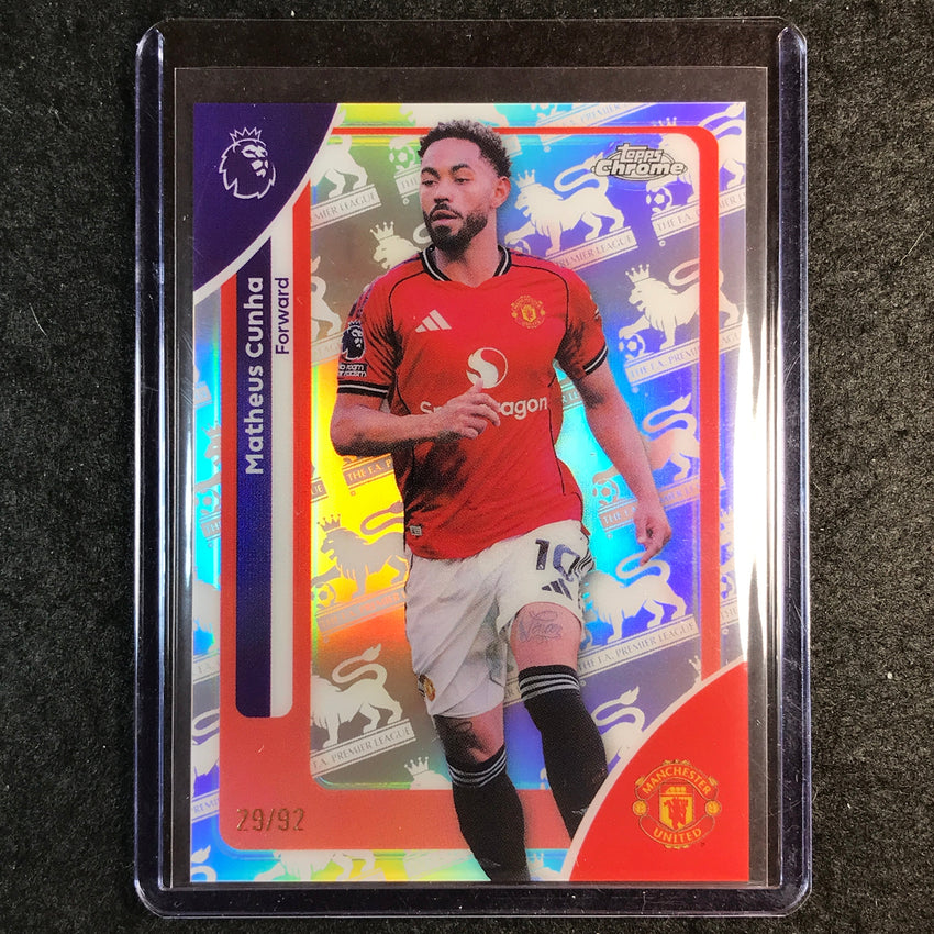 2026 Topps Chrome Premier League EPL MATHEUS CUNHA Retrofractor 29/92 #134