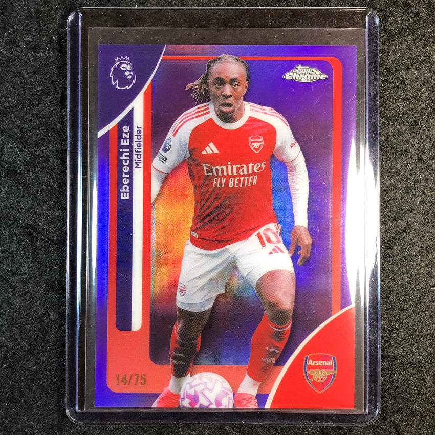 2026 Topps Chrome Premier League EPL EBERECHI EZE Purple 14/75 #11