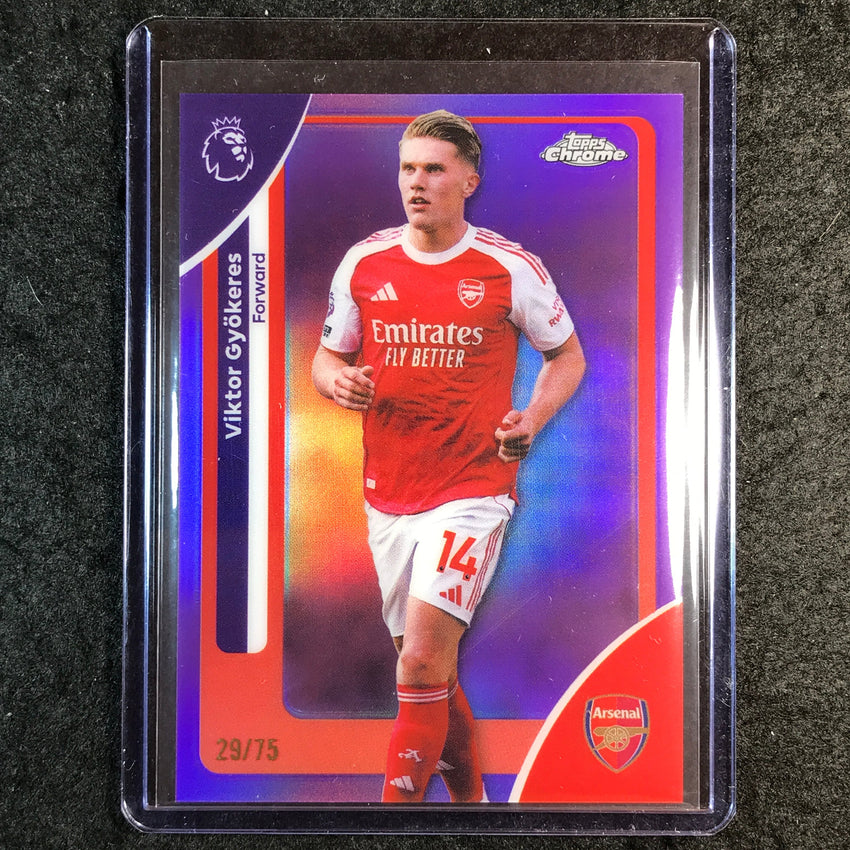 2026 Topps Chrome Premier League EPL VIKTOR GYOKERES Purple 29/75 #15