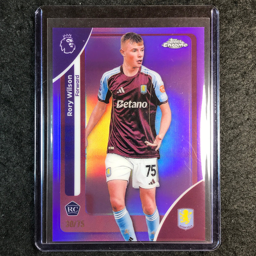 2026 Topps Chrome Premier League EPL RORY WILSON Rookie Purple 30/75 #27