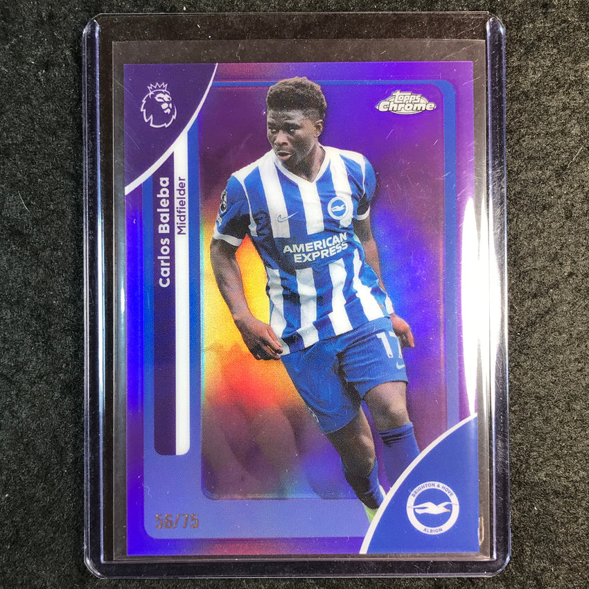 2026 Topps Chrome Premier League EPL CARLOS BALEBA Purple 56/75 #46