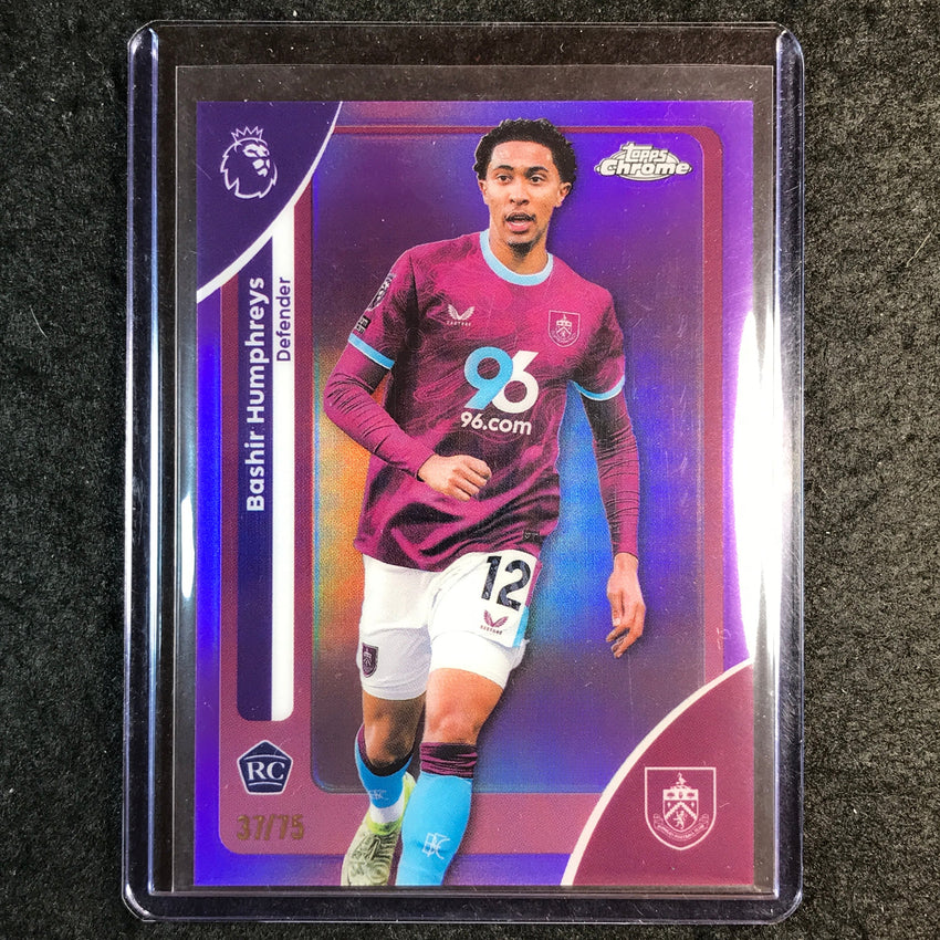 2026 Topps Chrome Premier League EPL BASHIR HUMPHREYS Rookie Purple 37/75 #58