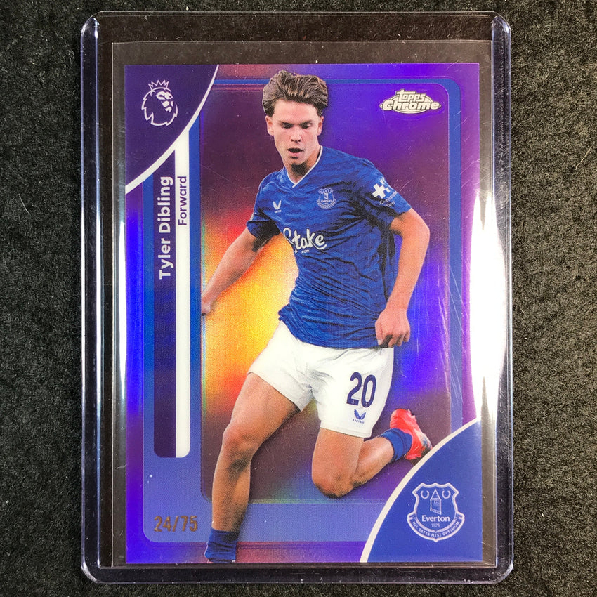 2026 Topps Chrome Premier League EPL TYLER DIBLING Purple 24/75 #88