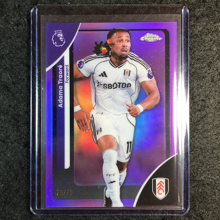 2026 Topps Chrome Premier League EPL ADAMA TRAORE Purple 25/75 #96