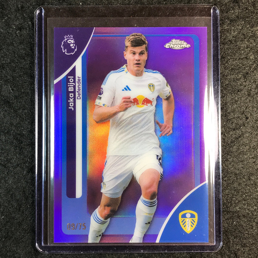 2026 Topps Chrome Premier League EPL JAKA BIJOL Purple 9/75 #102