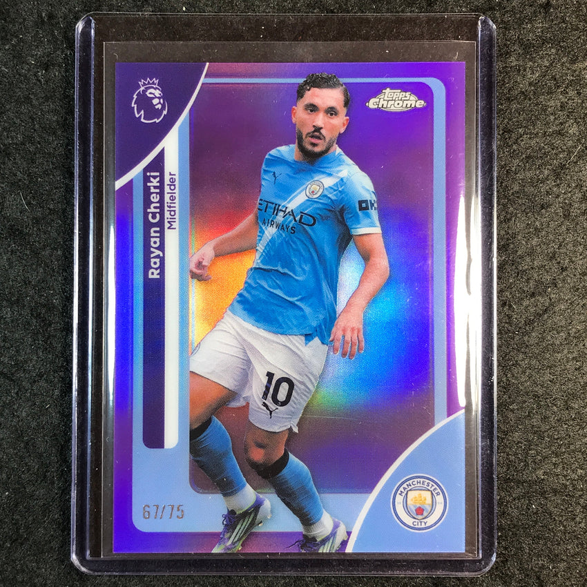 2026 Topps Chrome Premier League EPL RAYAN CHERKI Purple 67/75 #126