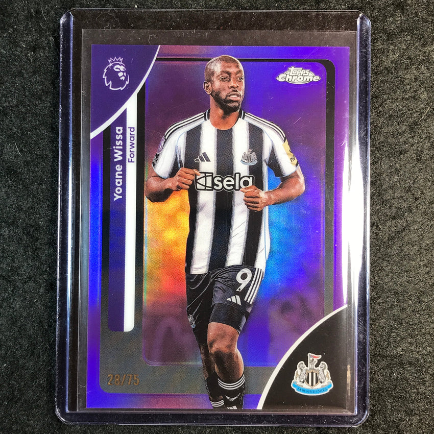 2026 Topps Chrome Premier League EPL YAONE WISSA Purple 28/75 #141