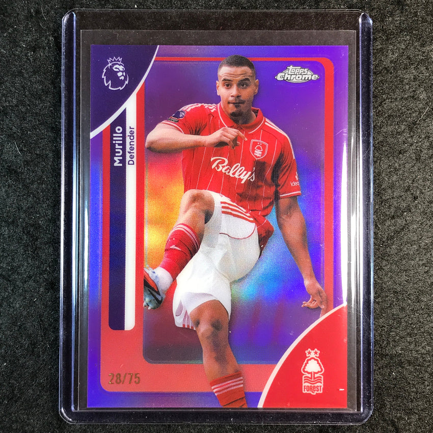 2026 Topps Chrome Premier League EPL MURILLO Purple 28/75 #155