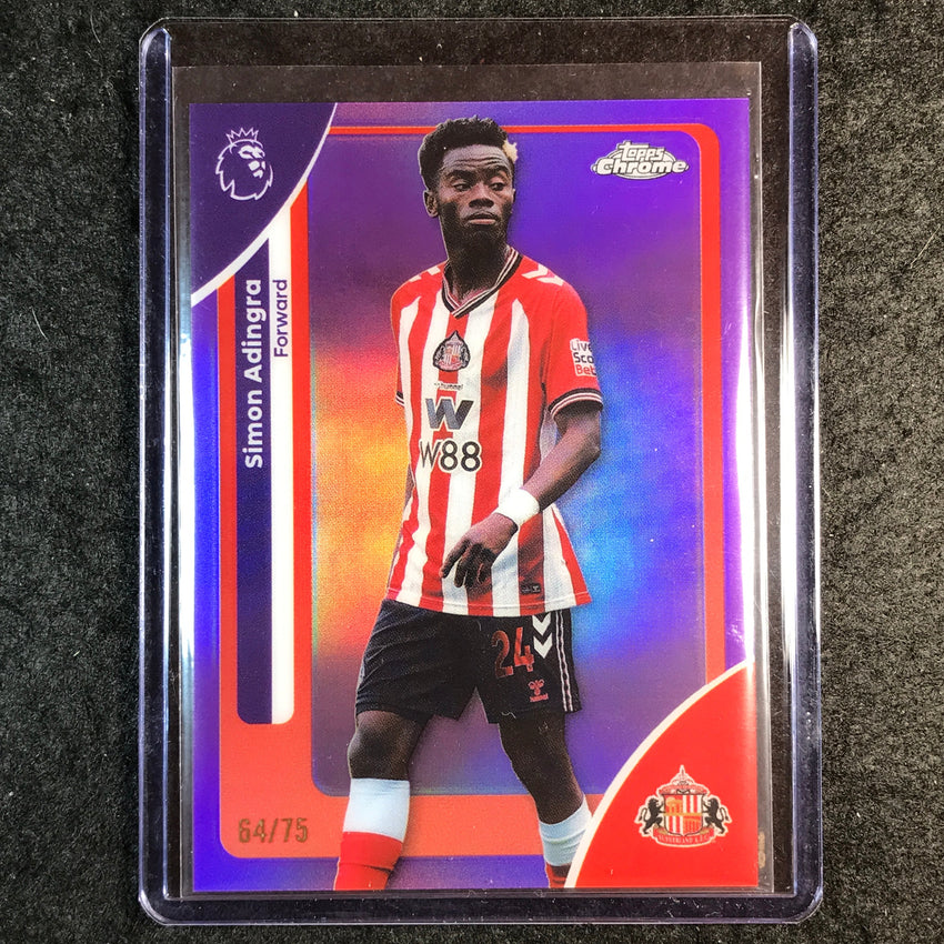 2026 Topps Chrome Premier League EPL SIMON ADRINGRA Purple 64/75 #168