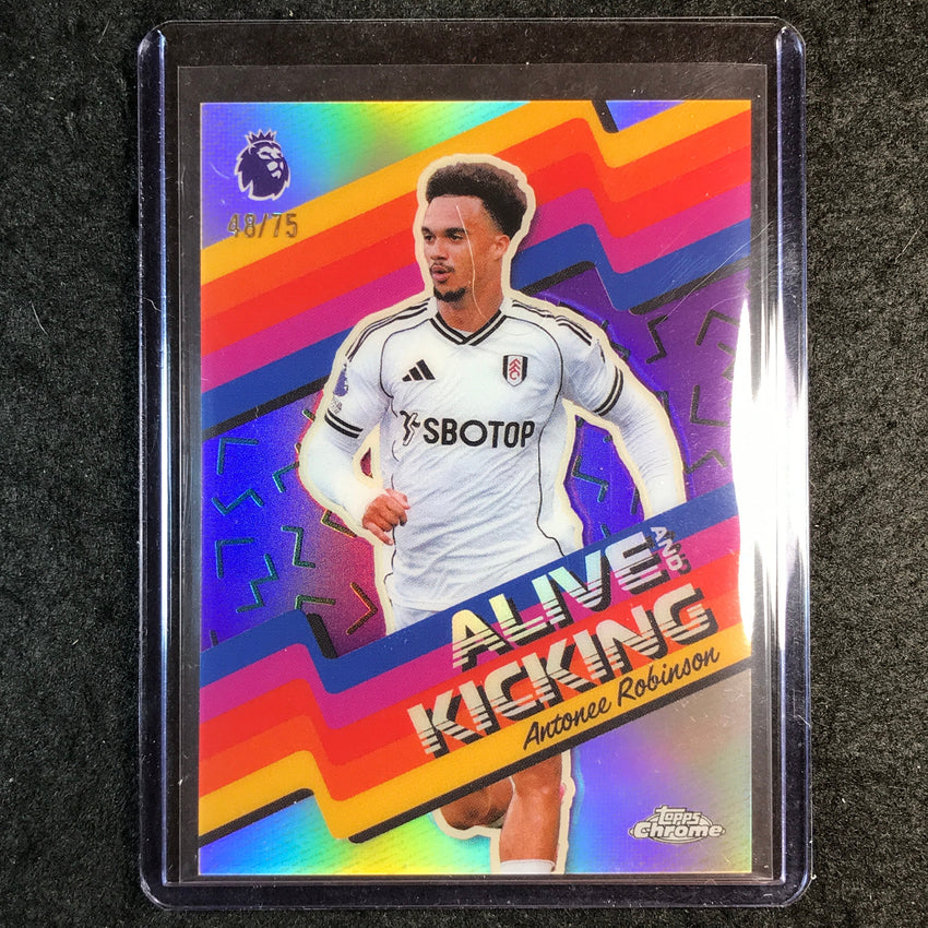 2026 Topps Chrome Premier League ANTONEE ROBINSON Alive and Kicking Purple 48/75