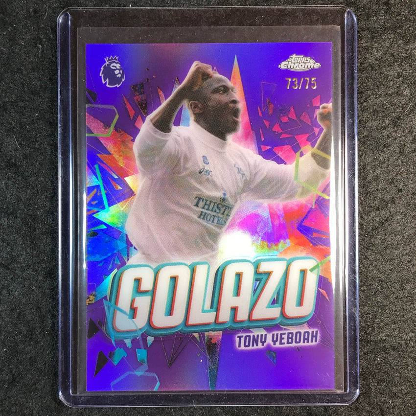 2026 Topps Chrome Premier League EPL TONY YEBOAH Golazo Purple 73/75 #13