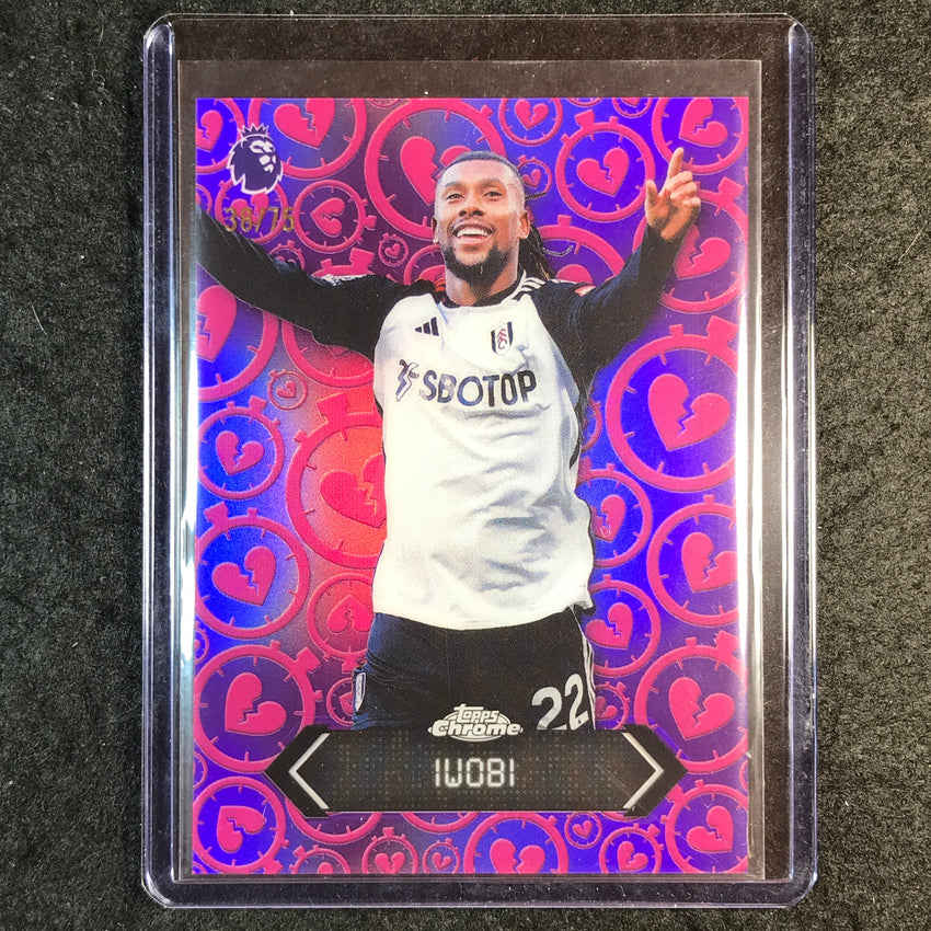 2026 Topps Chrome Premier League ALEX IWOBI Stoppage Heartbreaker Purple 38/75