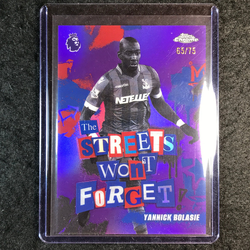 2026 Topps Chrome Premier League BOLASIE Streets Won't Forget Purple 65/75