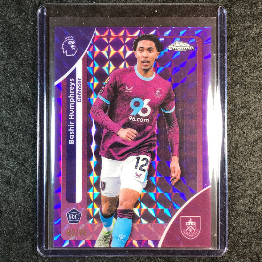 2026 Topps Chrome Premier League BASHIR HUMPHREYS Rookie Purple Geometric 42/75