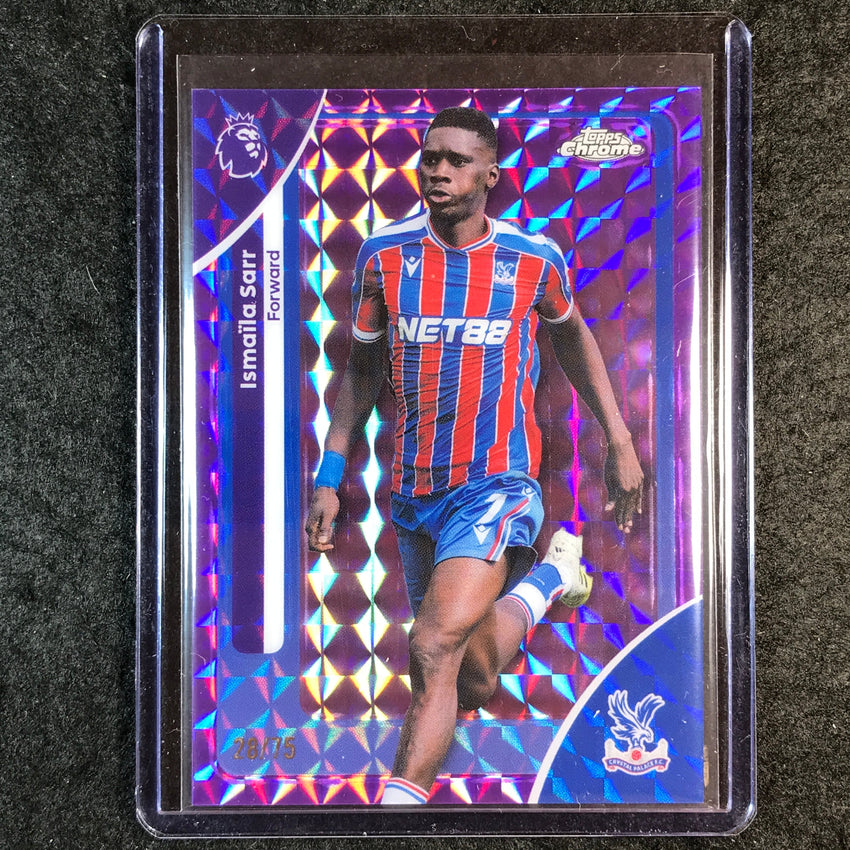 2026 Topps Chrome Premier League EPL ISMAILA SARR Purple Geometric 28/75 #74