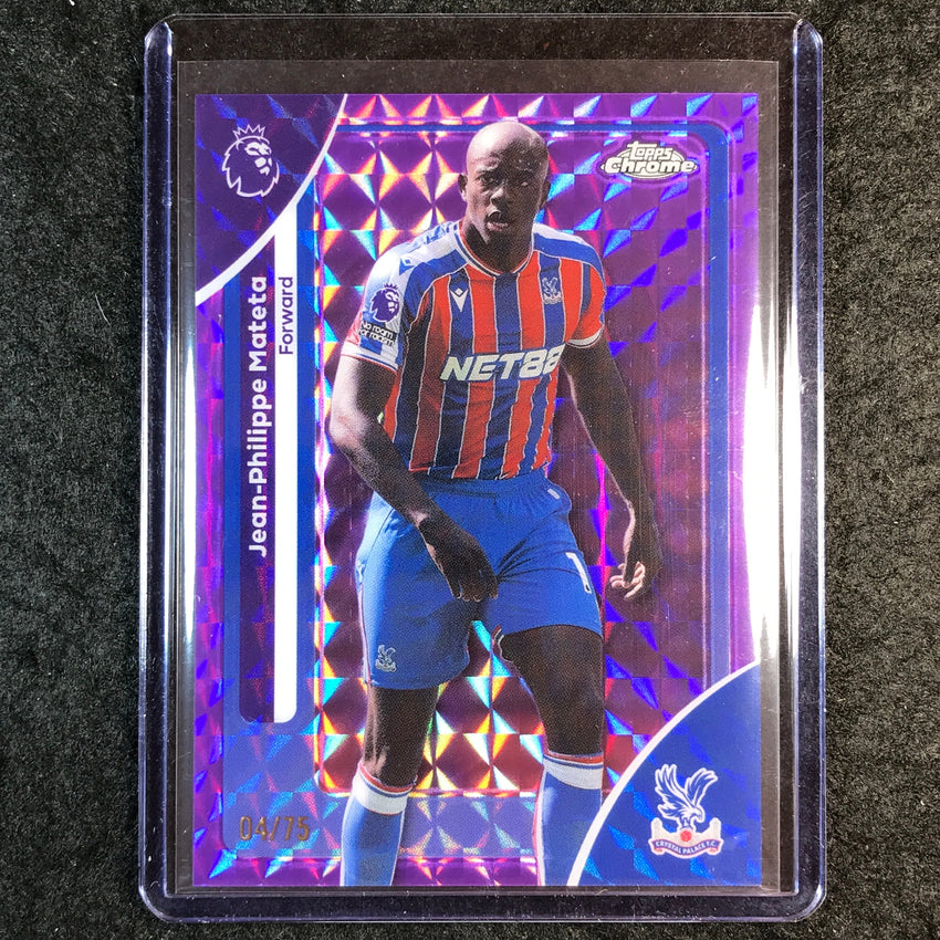 2026 Topps Chrome Premier League EPL JEAN-PHILIPPE MATETA Purple Geometric 4/75