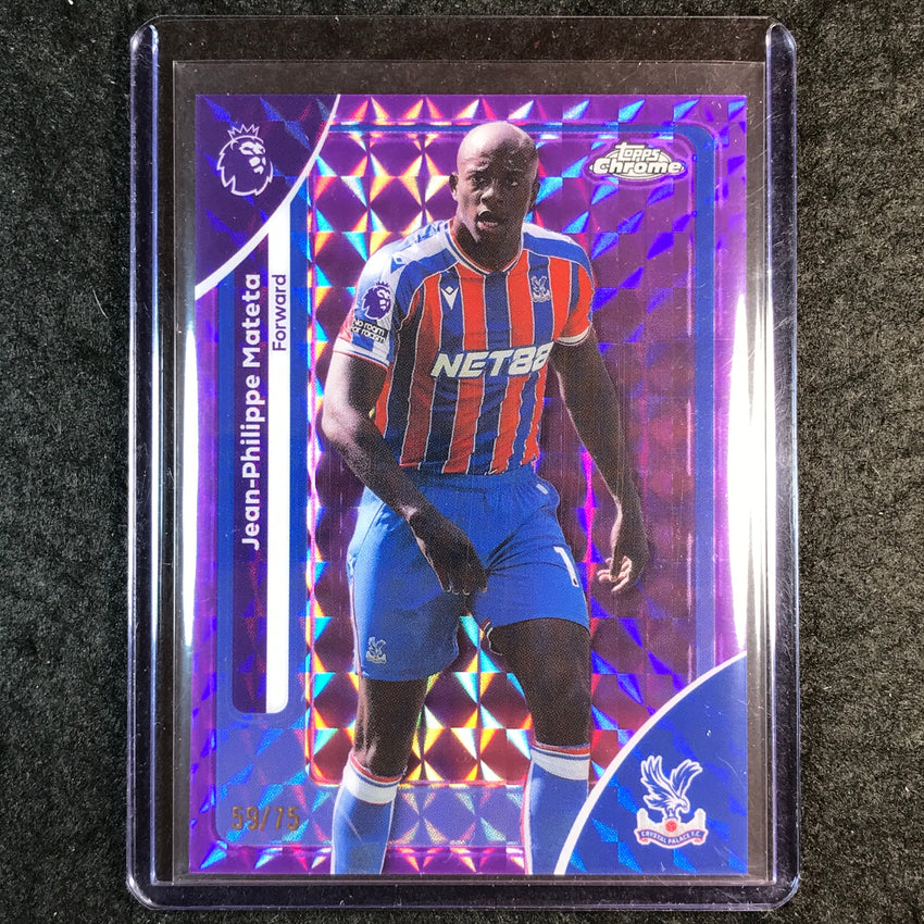 2026 Topps Chrome Premier League EPL JEAN-PHILIPPE MATETA Purple Geometric 59/75