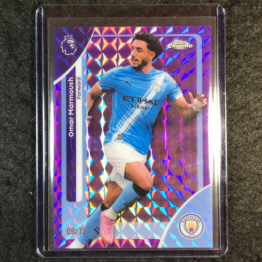 2026 Topps Chrome Premier League EPL OMAR MARMOUSH Purple Geometric 9/75 #121