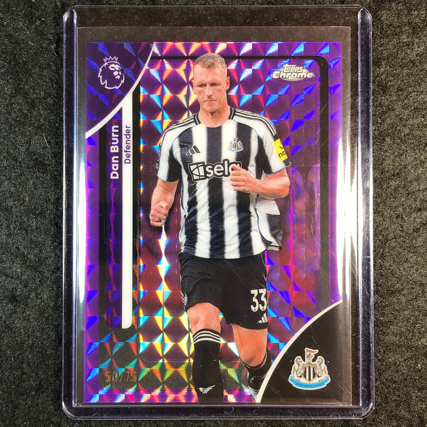 2026 Topps Chrome Premier League EPL DAN BURN Purple Geometric 50/75 #142