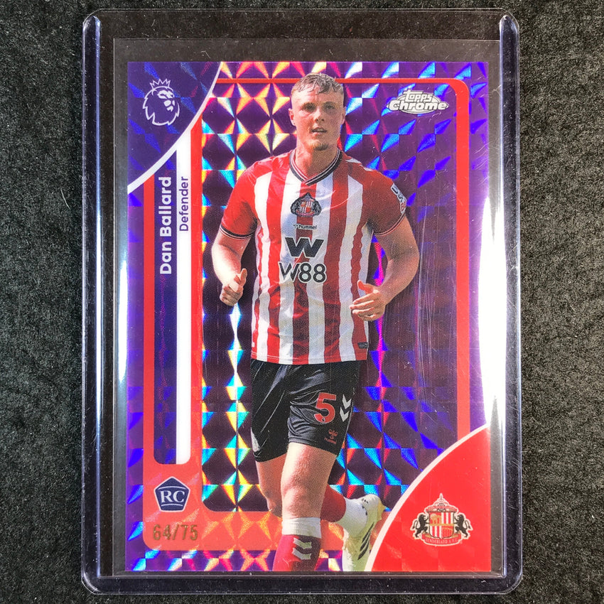 2026 Topps Chrome Premier League EPL DAN BALLARD Rookie Purple Geometric 64/75