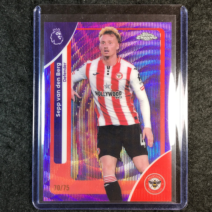 2026 Topps Chrome Premier League EPL SEPP VAN DEN BERG Purple Wave 70/75 #38