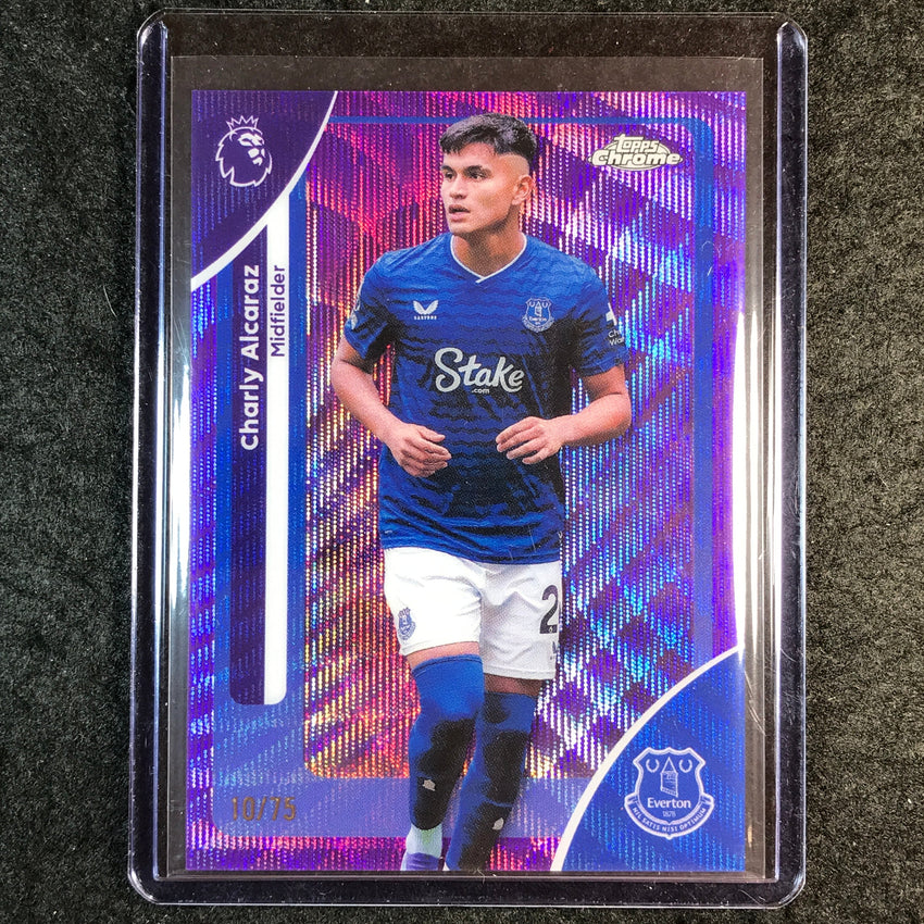 2026 Topps Chrome Premier League EPL CHARLY ALCARAZ Purple Wave 10/75 #81