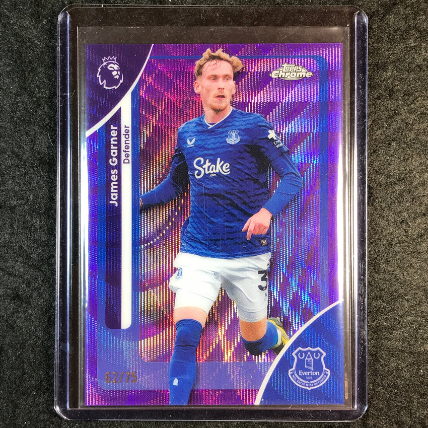 2026 Topps Chrome Premier League EPL JAMES GARNER Purple Wave 62/75 #86