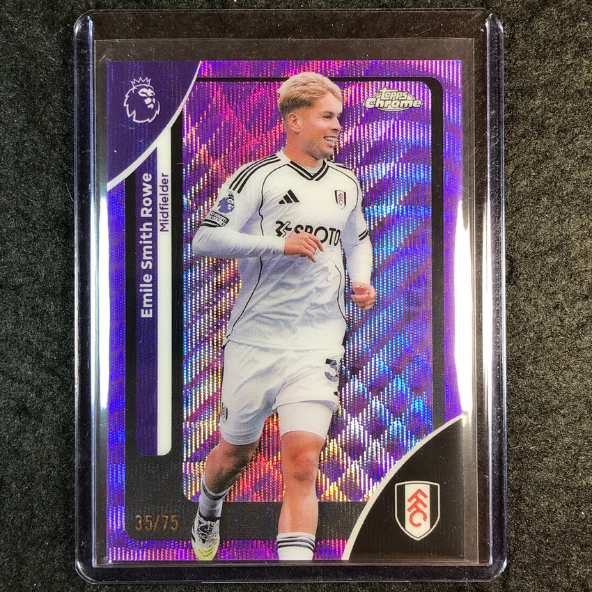 2026 Topps Chrome Premier League EPL EMILE SMITH ROWE Purple Wave 35/75 #92