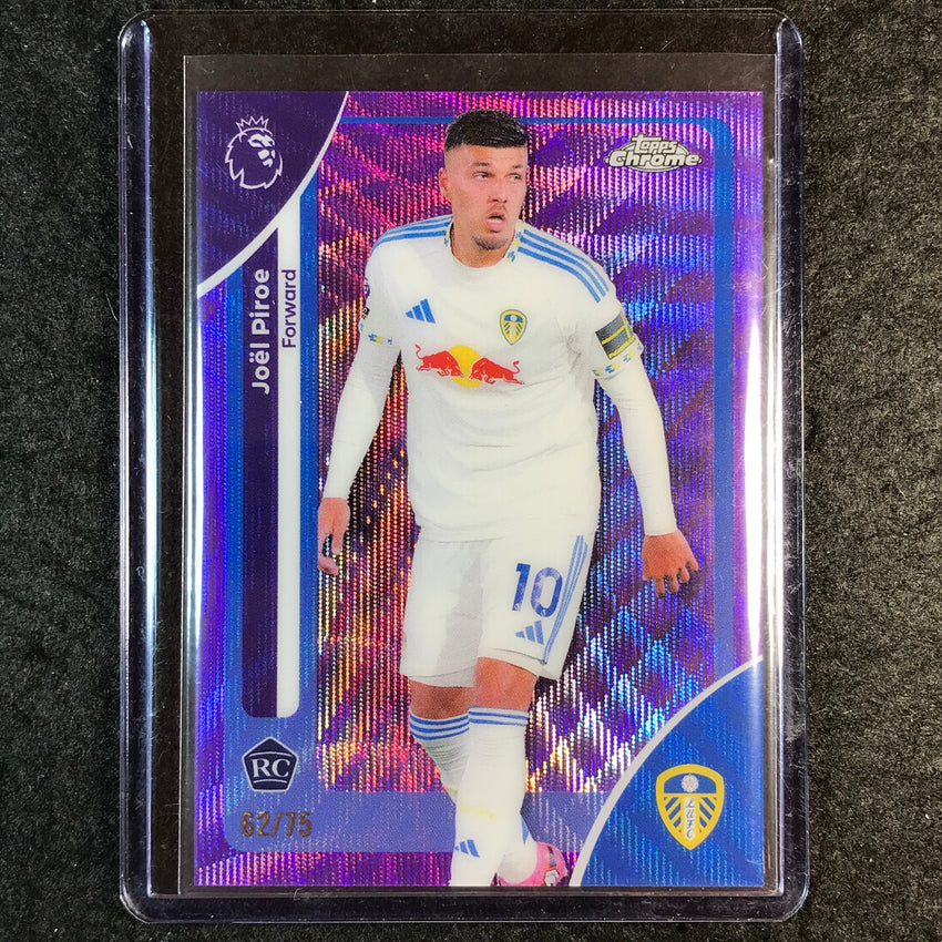 2026 Topps Chrome Premier League EPL JOEL PIROE Rookie Purple Wave 62/75 #109