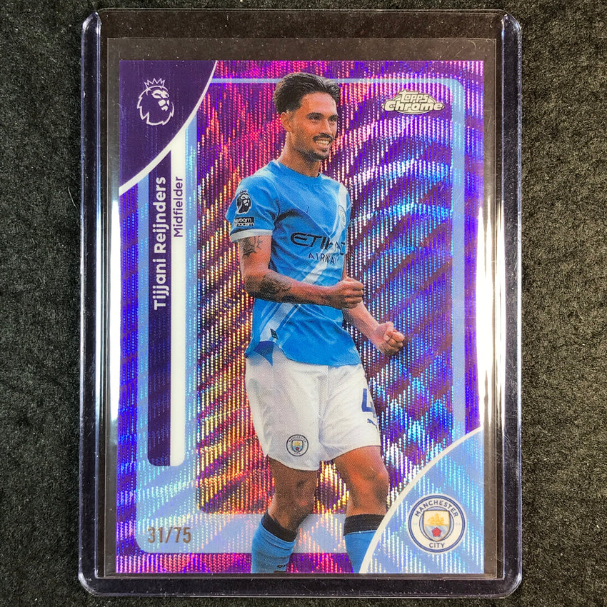 2026 Topps Chrome Premier League EPL TIJJANI REIJNDERS Purple Wave 31/75 #122