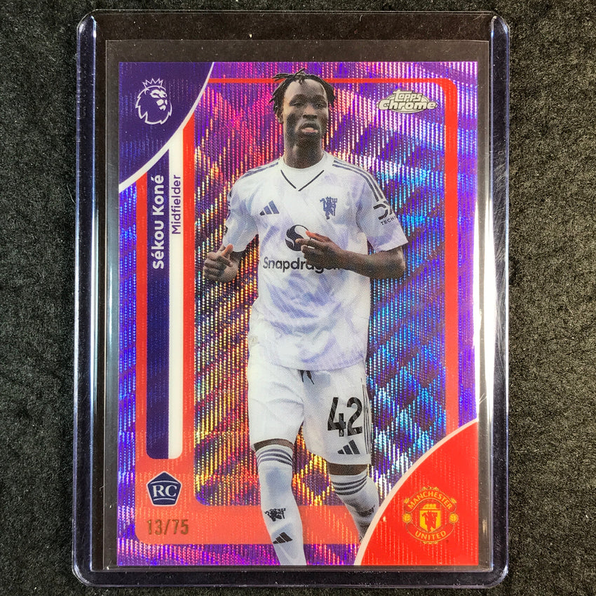 2026 Topps Chrome Premier League EPL SEKOU KONE Rookie Purple Wave 13/75 #133