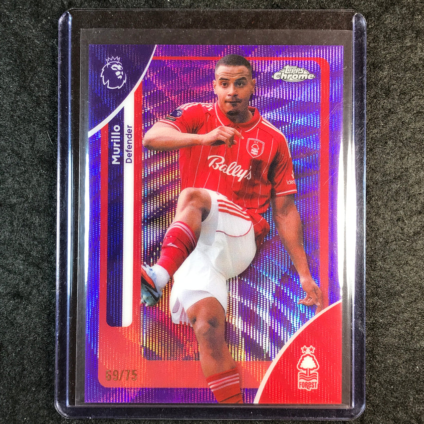 2026 Topps Chrome Premier League EPL MURILLO Purple Wave 69/75 #155