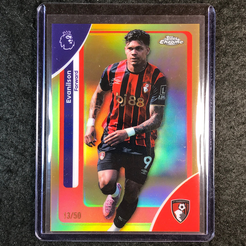 2026 Topps Chrome Premier League EPL EVANILSON Gold 13/50 #8