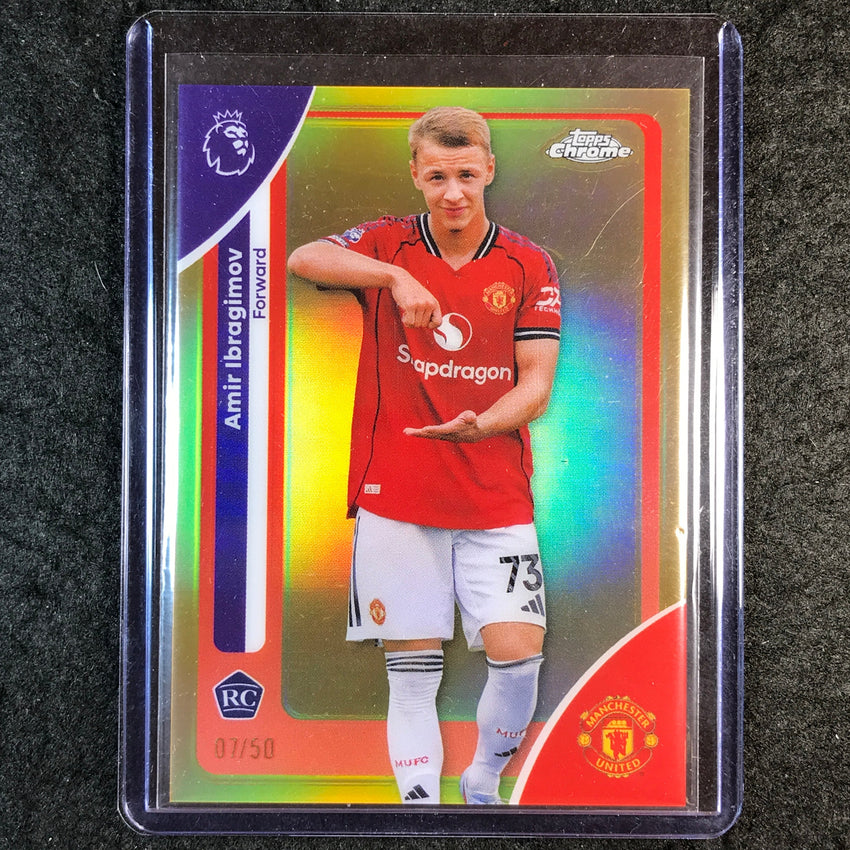 2026 Topps Chrome Premier League EPL AMIR IBRAGIMOV Rookie Gold 7/50 #132