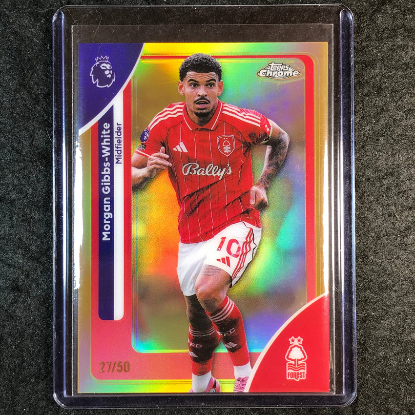 2026 Topps Chrome Premier League EPL MORGAN GIBBS-WHITE Gold 27/50 #154