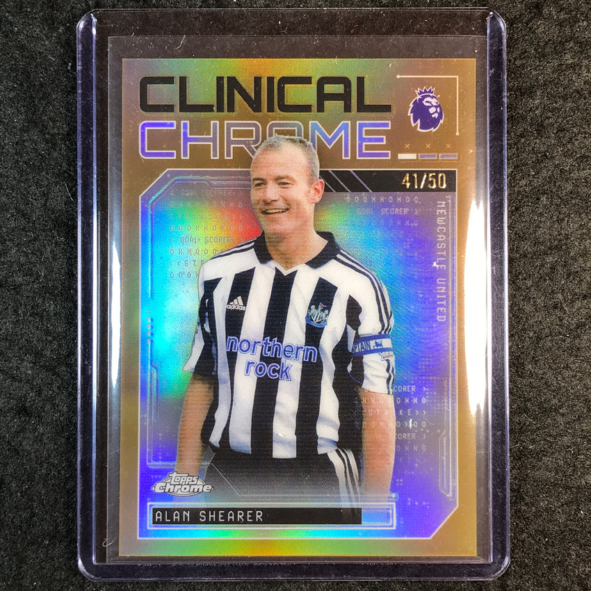 2026 Topps Chrome Premier League EPL ALAN SHEARER Clinical Chrome Gold 41/50 #1