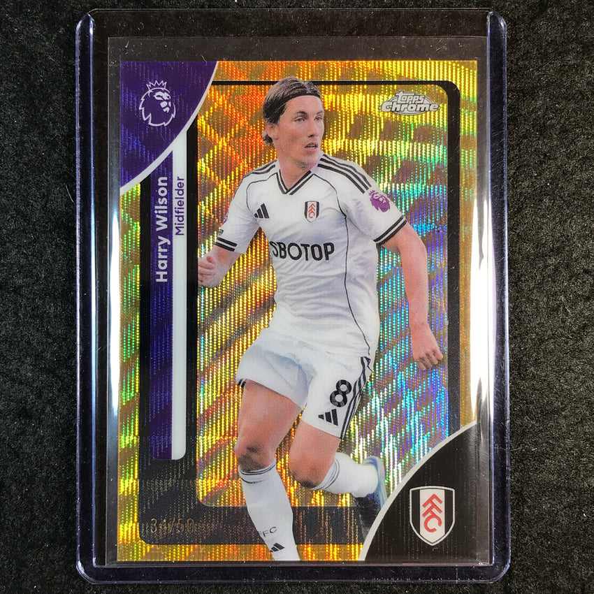 2026 Topps Chrome Premier League EPL HARRY WILSON Gold Wave 34/50 #97