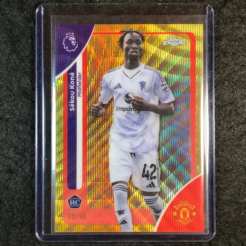 2026 Topps Chrome Premier League EPL SEKOU KONE Rookie Gold Wave 8/50 #133
