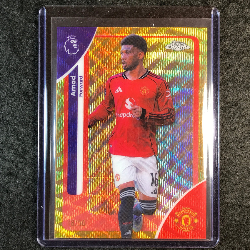 2026 Topps Chrome Premier League EPL AMAD Gold Wave 18/50 #136