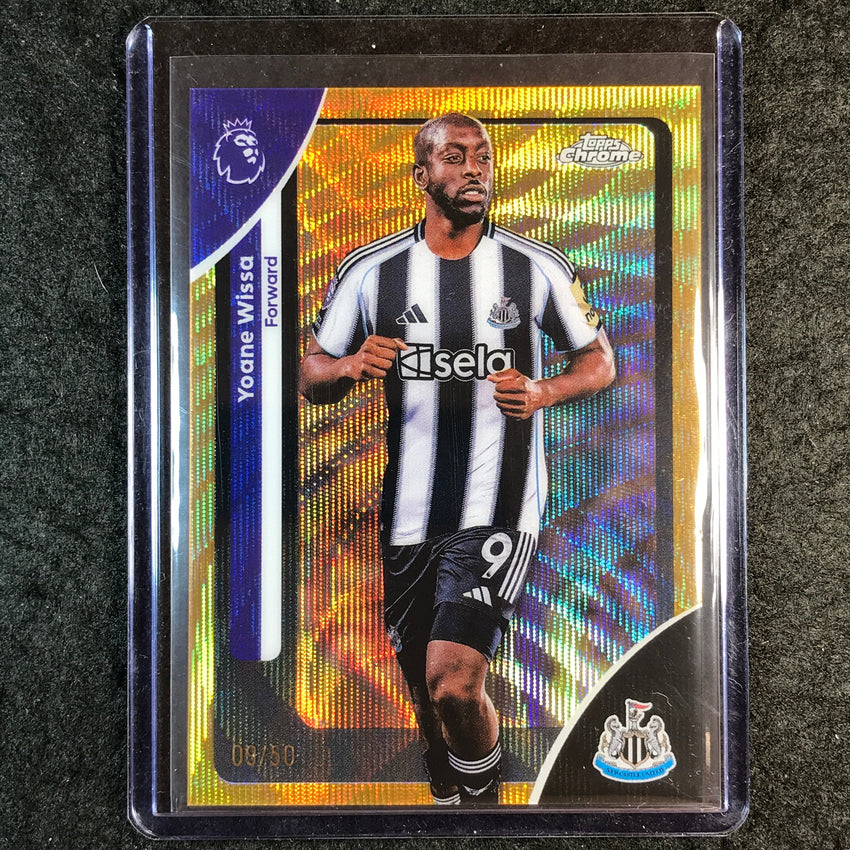 2026 Topps Chrome Premier League EPL YOANE WISSA Gold Wave 9/50 #141