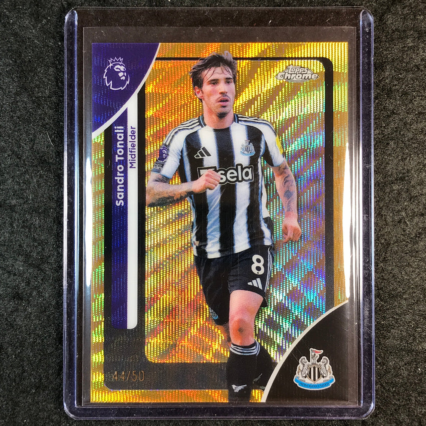2026 Topps Chrome Premier League EPL SANDRO TONALI Gold Wave 44/50 #147