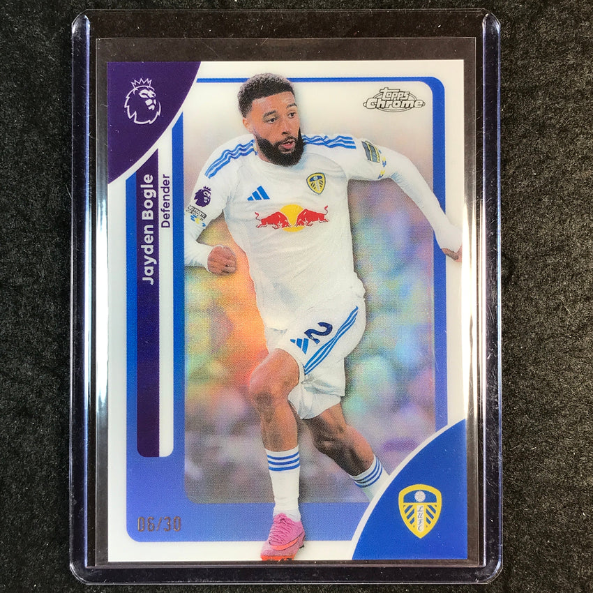 2026 Topps Chrome Premier League EPL JAYDEN BOGLE White 6/30 #108